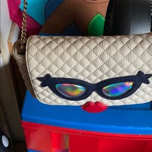 Cream colored funky bag